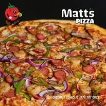 Pizza especial con vegetales y carnes